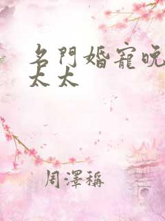名门婚宠晚安赫太太