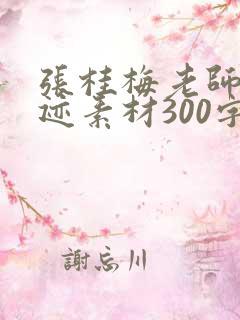 张桂梅老师的事迹素材300字