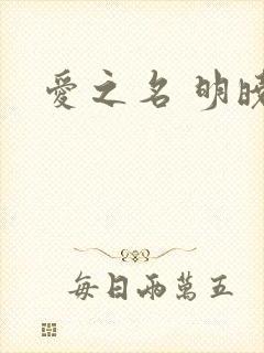 爱之名 明晓溪