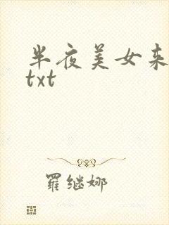 半夜美女来敲门txt