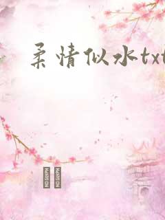 柔情似水txt
