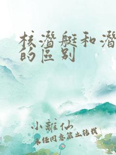 核潜艇和潜水艇的区别
