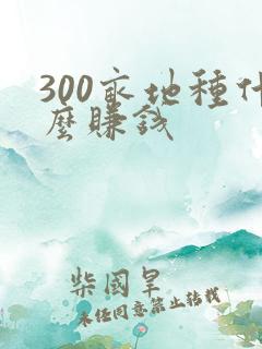 300亩地种什么赚钱