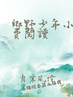 乡野少年小说免费阅读