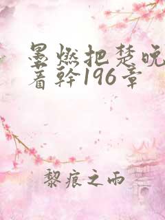 墨燃把楚晚宁按着干196章