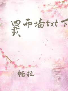 四面墙txt下载