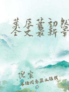 叶辰萧初然小说全文最新章节