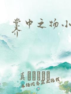 掌中之物小说简介