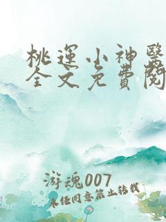 桃运小神医叶尘全文免费阅读