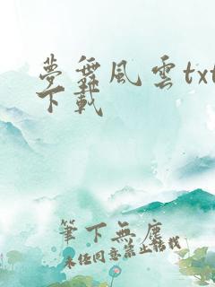 梦舞风云txt下载