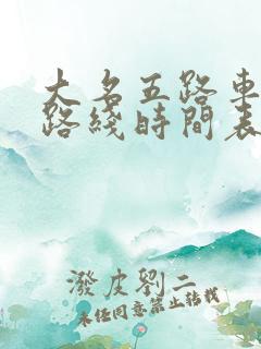 大名五路车公交路线时间表