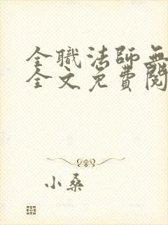 全职法师无弹窗全文免费阅读