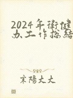 2024年卫健办工作总结