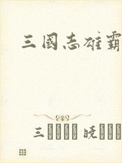 三国志雄霸天下