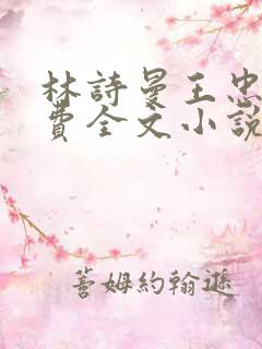 林诗曼王忠文免费全文小说的名称