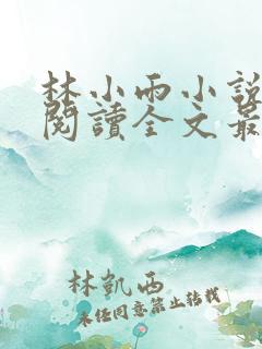 林小雨小说免费阅读全文最新章节