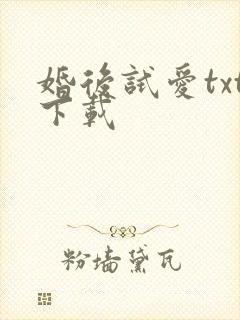 婚后试爱txt下载