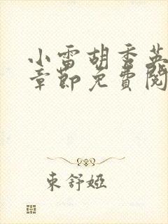 小雷胡秀英全部章节免费阅读
