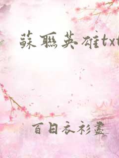 苏联英雄txt