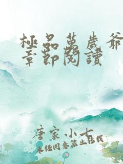 极品万岁爷最新章节阅读