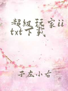 超级玩家ii txt下载