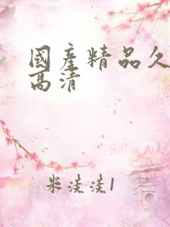 国产精品久久久高清
