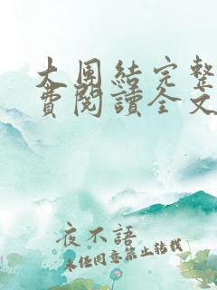 大团结完整版免费阅读全文