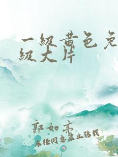 一级黄色免费一级大片