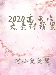 2020高考作文素材积累摘抄