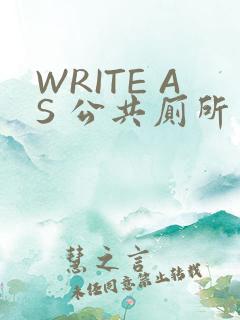 WRITE AS 公共厕所