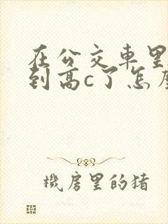 在公交车里c弄到高c了怎么办