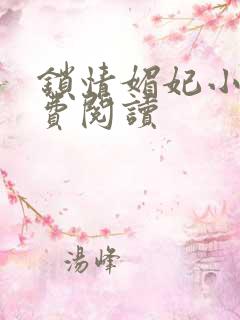 锁情媚妃小说免费阅读