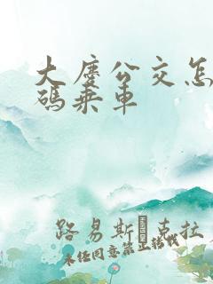 大庆公交怎么扫码乘车