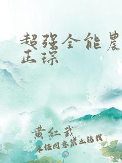 超强全能农民叶正琮