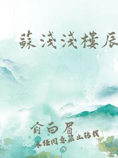 苏浅浅楼辰皓