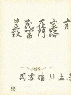 农民在家有什么致富门路