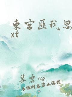 东宫匪我思存txt