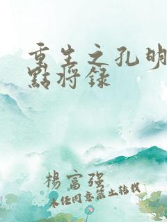 重生之孔明异世点将录