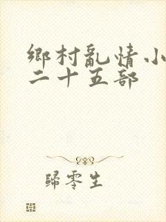 乡村乱情小说第二十五部