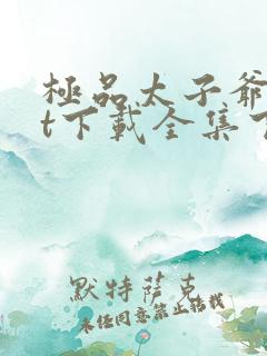 极品太子爷txt下载全集下载