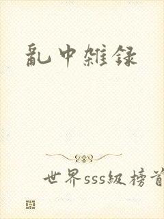 乱中杂录