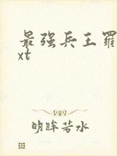 最强兵王罗铮txt