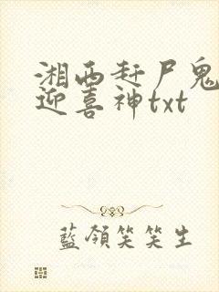 湘西赶尸鬼事之迎喜神txt