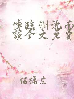 傅临洲沈南意小说全文免费阅读
