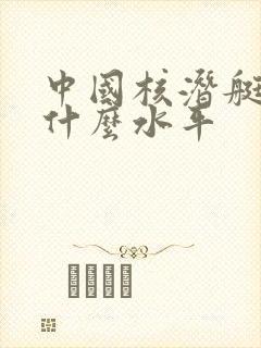 中国核潜艇处于什么水平
