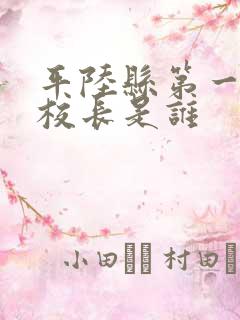 平陆县第一小学校长是谁