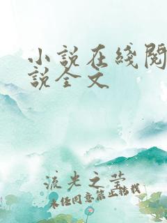 小说在线阅读小说全文