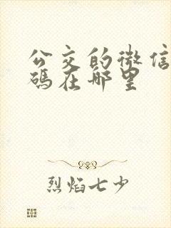 公交的微信乘车码在哪里
