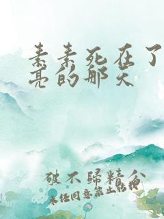 素素死在了最漂亮的那天