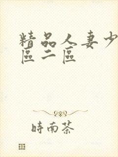 精品人妻少妇一区二区